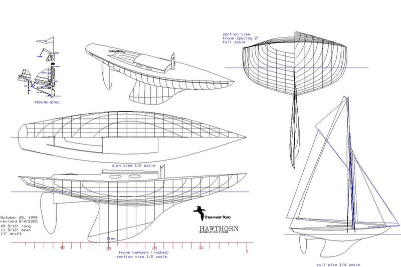 a-class racing model yacht plans – shearwater boats